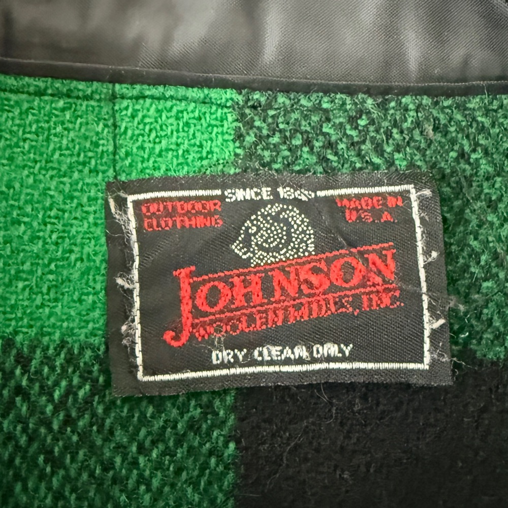 VTG vintage Johnson Woolen Mills buffalo check wool jacket XL - Picture 3 of 14